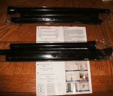 28 In. - 52.4 In. Steel Twist  Fit No Tools Shower Curtain Closet Rod in Black