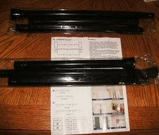 28 In. - 52.4 In. Steel Twist & Fit No Tools Shower Curtain Closet Rod in Black