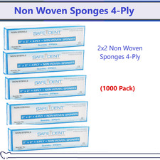 2x2 Non Woven Sponges 4-Ply, Non-Sterile Cotton Dental Gauze 1000 Pack 