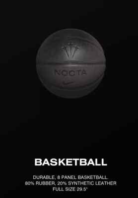 Nike Elite Nocta Drake Black Basketball Adult Ball DO8812-001 Size