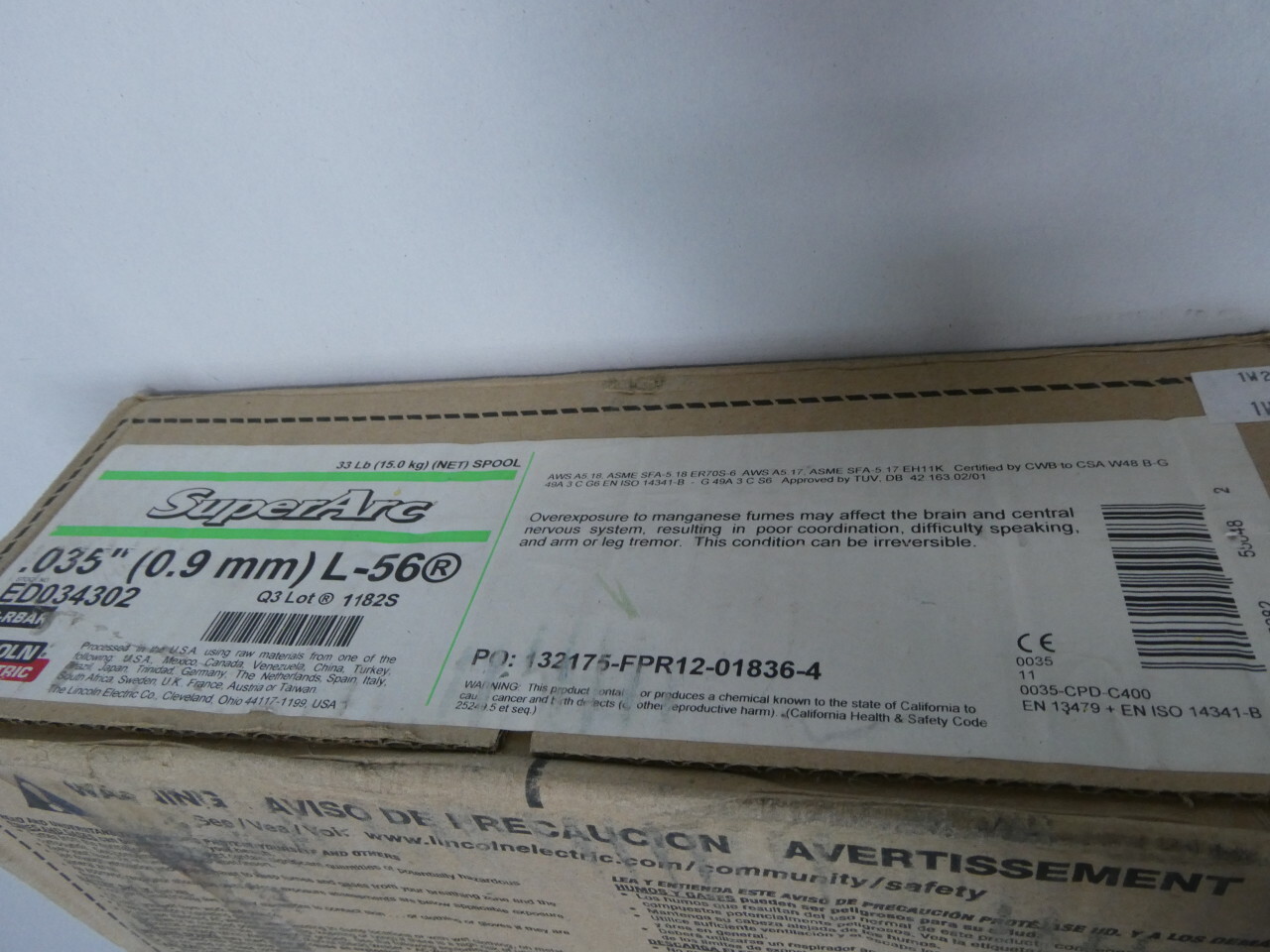 Lincoln ED034302 Superarc Welding Wire 0.035in 33lb