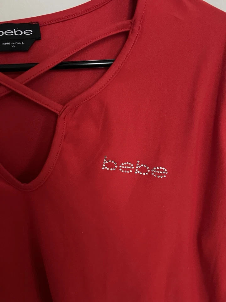 Top de colección Y2K Bebe rojo logo XL Foto 2 de 4