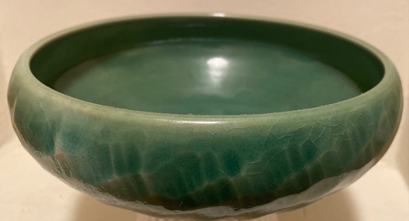 Small Green Crackled Glazed Ramen bowl