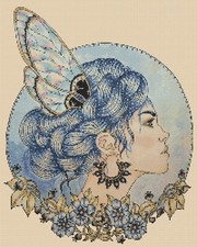 Fairy Flower Princess Blue Counted Cross Stitch Chart No. 8-531/2