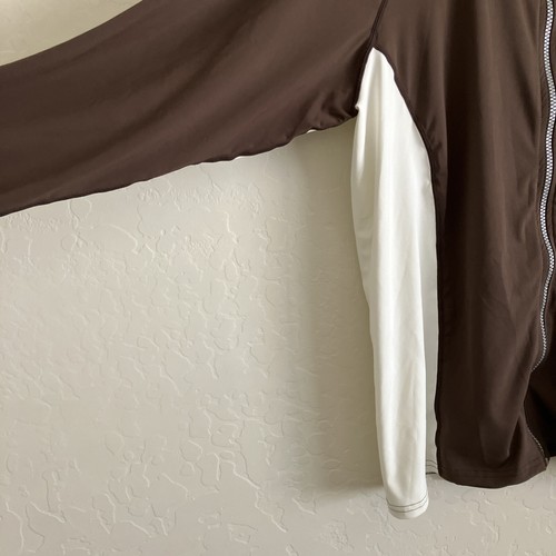 Rash Guard Jacket Womens L Brown Long Sleeve Zip Up Water Resistant Outdoor Boat - Picture 5 of 14