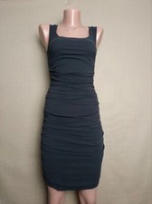 Dolce & Gabbana Black Silk Gathered Womens Dress EU 38