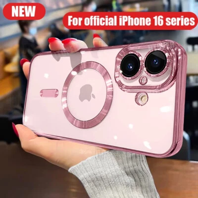 Shockproof Lens Case For iPhone 17 16 15 14 13 12 Pro Max Magnetic Phone Cover