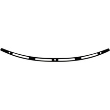 Memphis Shades Windshield Trim - Slots - FLH '14+ (Black / Chrome) MEB0974