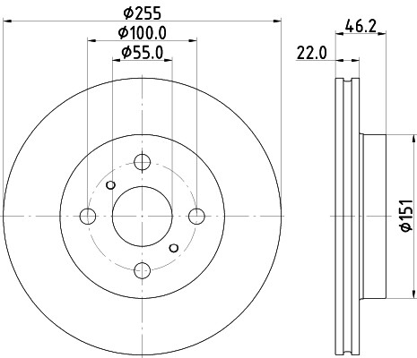 Hella Pagid 2X Bremsscheiben Vorne BelüFtet Beschichtet 8DD 355 134-981-image