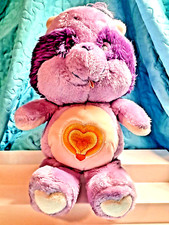 Care Bear Cousin BRIGHT HEART Raccoon Vintage 13" Plush Toy Great Condition 