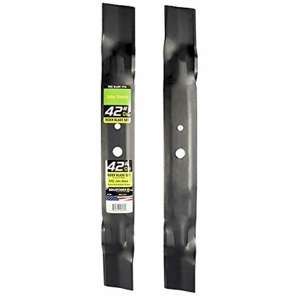 2 Mower Blades For 42" Deck John Deere L107 L108 L110 L111 L118 GX20249 GX20433 eBay