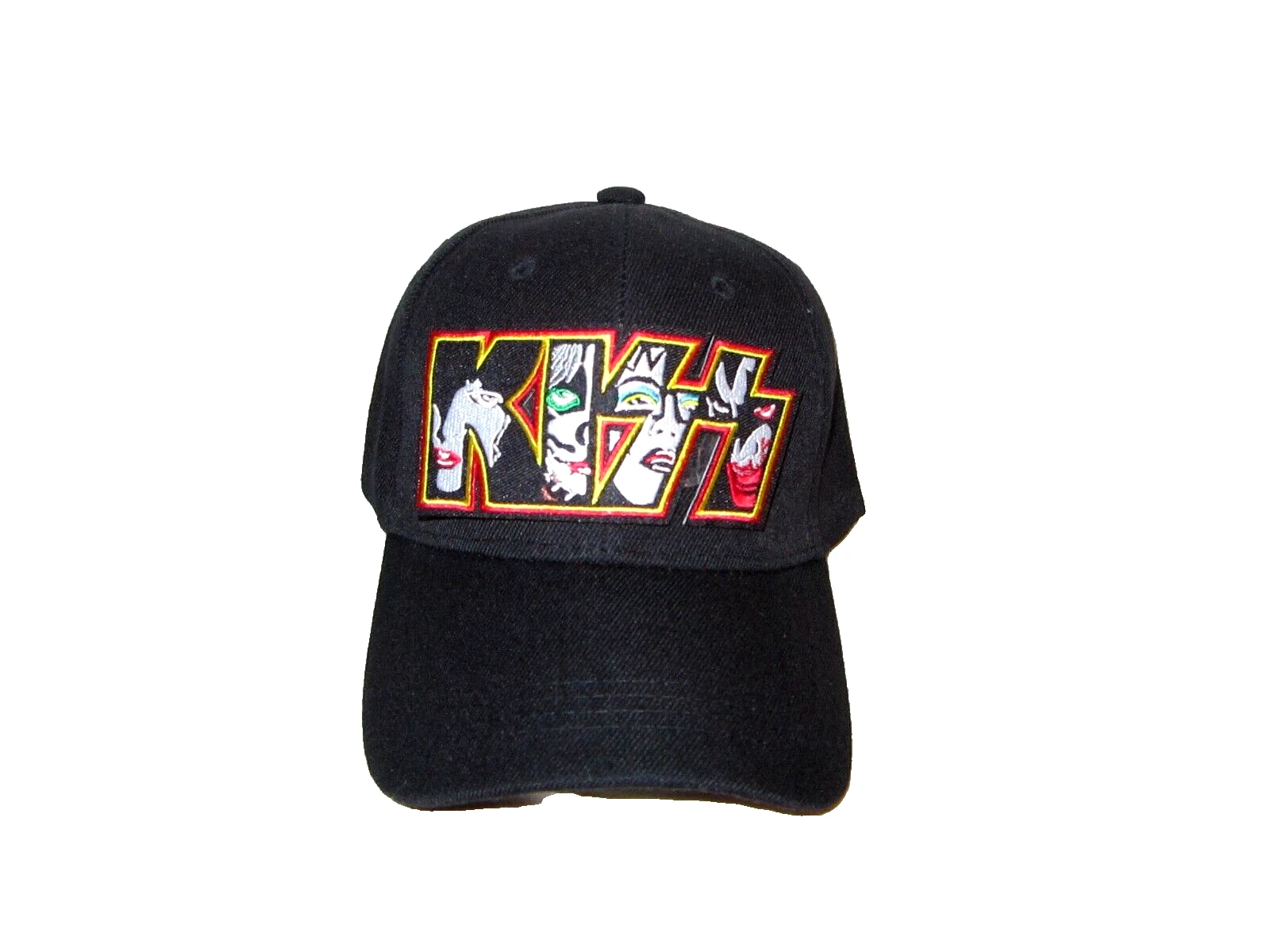 KISS Music Band Logo Patch Adjustable Baseball Cap Black Hat