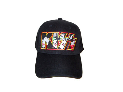 KISS Music Band Logo Patch Adjustable Baseball Cap Black Hat
