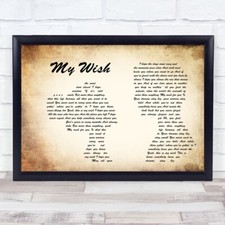 My Wish Man Lady Couple Song Lyric Quote Print