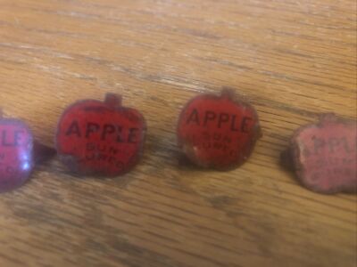 Lot 6 Cut Plug Tobacco Tags, Red Apple Sun Cured