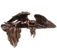 Schutzengel Als Kantenlieger Kunststein Bronziert By Veronese 21 Cm Dekofigur