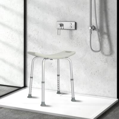 450lb- Elderly Shower Chair Anti-Slip Shower Bench Bathtub Stool