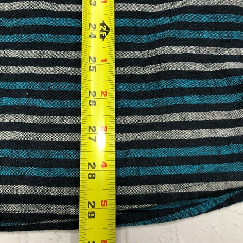 Levi's Men Long Sleeve Button Up Linen Cotton Shirt Size Large Striped B207 -26 - Picture 4 of 12