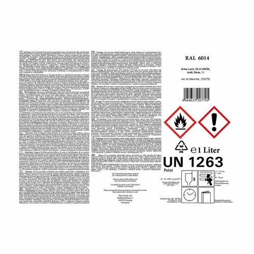 Farbe Army Dose 1 Liter Farblack Militärfarbe Tarnlack schnelltrocknende Farbe - Bild 12 von 22