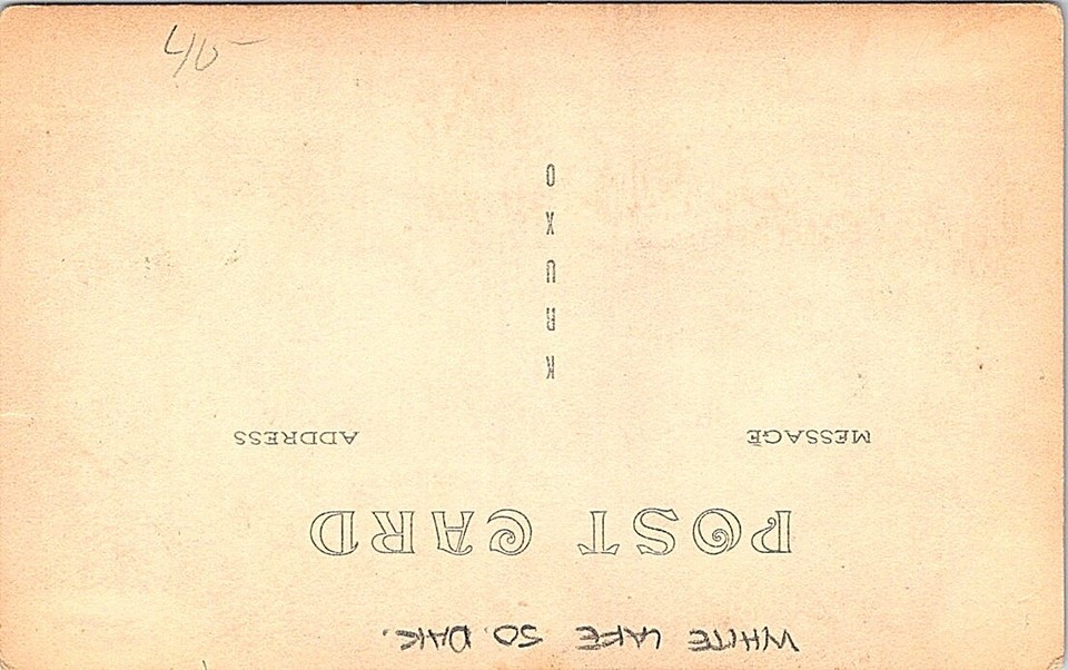 White Lake South Dakota Busy Street Scene Automobile Club RPPC early