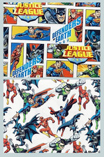 Superman Batman Cotton fabric DC Justice League Heros Flash Kids Craft sew 150cm