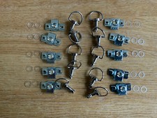 ZEUS DZUS TYPE FASTENERS D-RING QUICK RELEASE RIVET SILVER CHROME 17mm 10 pack