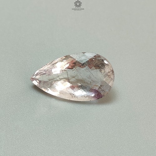 Rutilo natural sin tratar amatista cuarzo piedras preciosas forma de pera corte a cuadros 1 pieza - Imagen 3 de 11