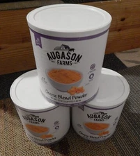 (3) #10 Cans Augason Farms Cheese Blend Powder Emergency Food Storage 3.4 Lbs