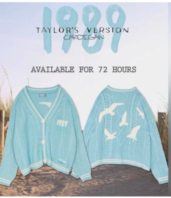 AUTHENTIC Taylor Swift 1989 (Taylor s Version) Cardigan MD/LG  XL/2XL 3XL/4XL