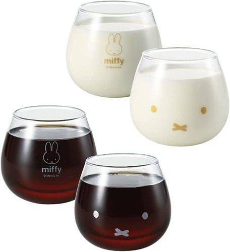 VERY CUTE MIFFY TUMBLER PAIR SET 320ML GLASS - MADE IN JAPAN - Picture 3 of 4