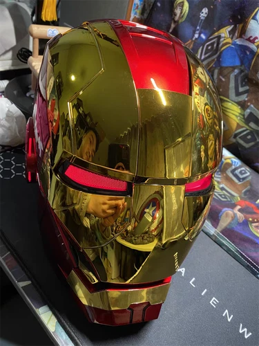 Iron Man Gold MK5 Helmet Electronic Voice Activated Open&Close Mask Autoking New - Picture 14 of 24