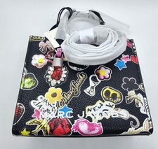Marc Jacobs Leather Sticker Mini Grind Satchel Bag Black Limited New JL026075