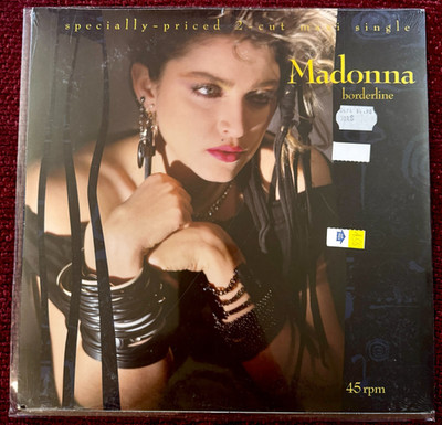 MADONNA BORDERLINE  12'' RECORD SEALED  FIRST ALBUM  VINYL RECORD PROMO PRICE TAG