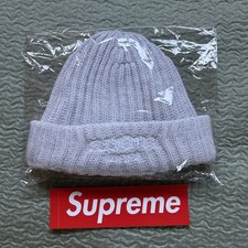 Supreme Classic Logo Chunky Ribbed Beanie Ash Grey  FW25 NWT