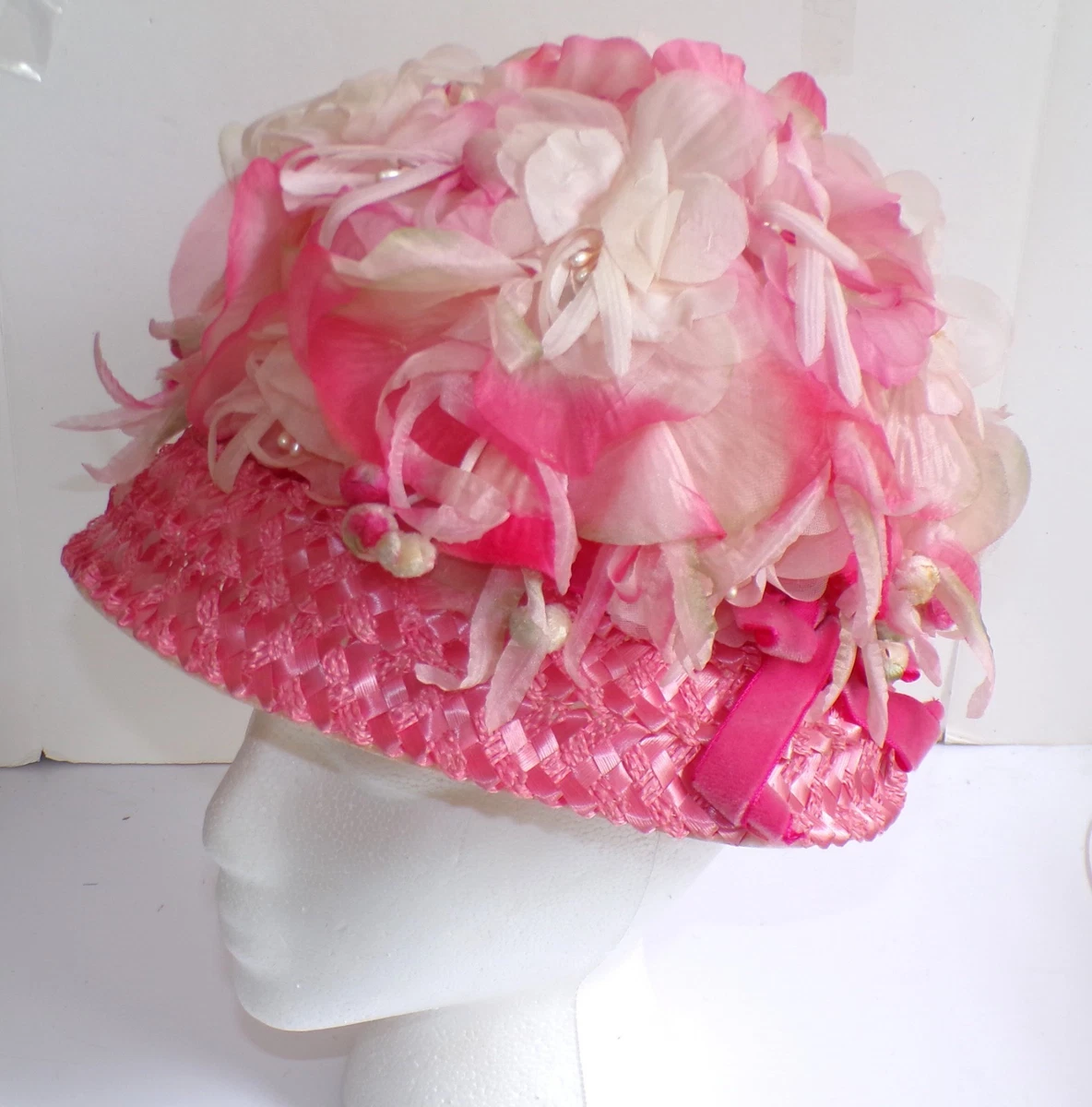 Cloche Pink Vintage Hats for Women for sale | eBay display picture 3