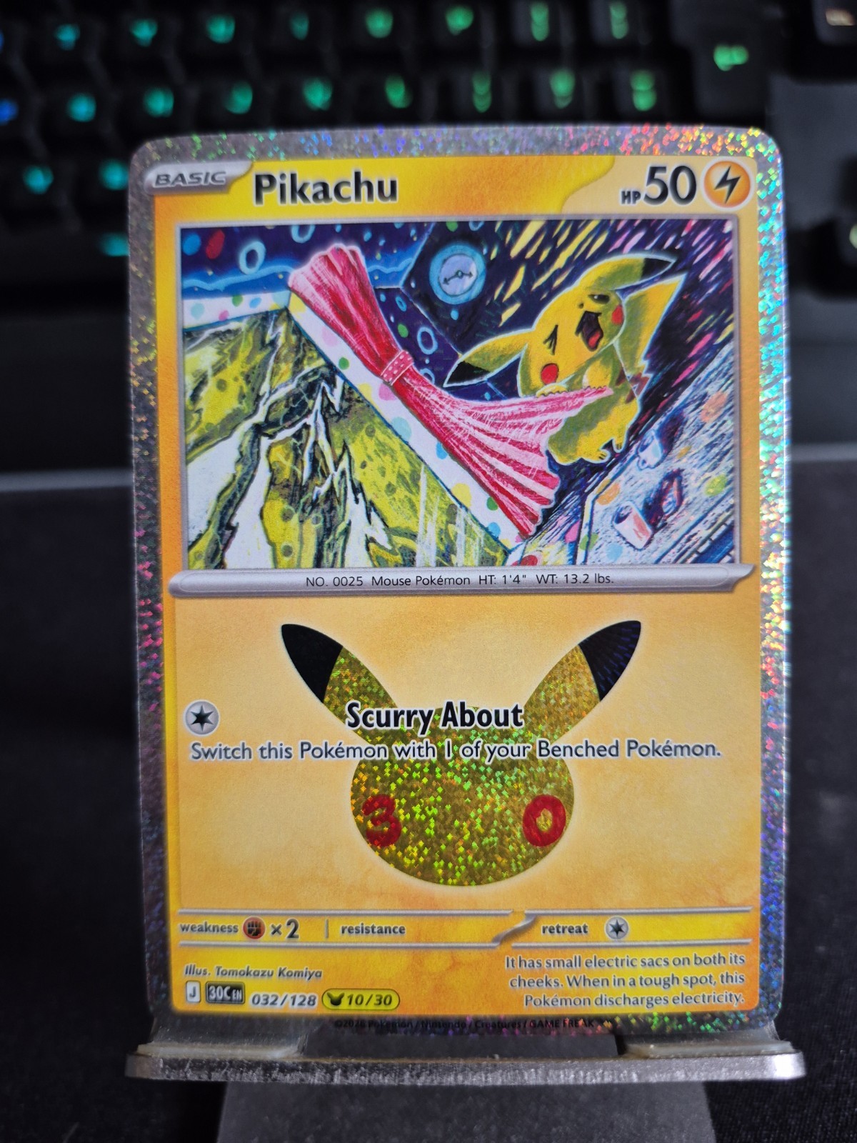 Pokemon TCG Pikachu 30th Celebration Pikachu Collection 032/128 (10/30) NM