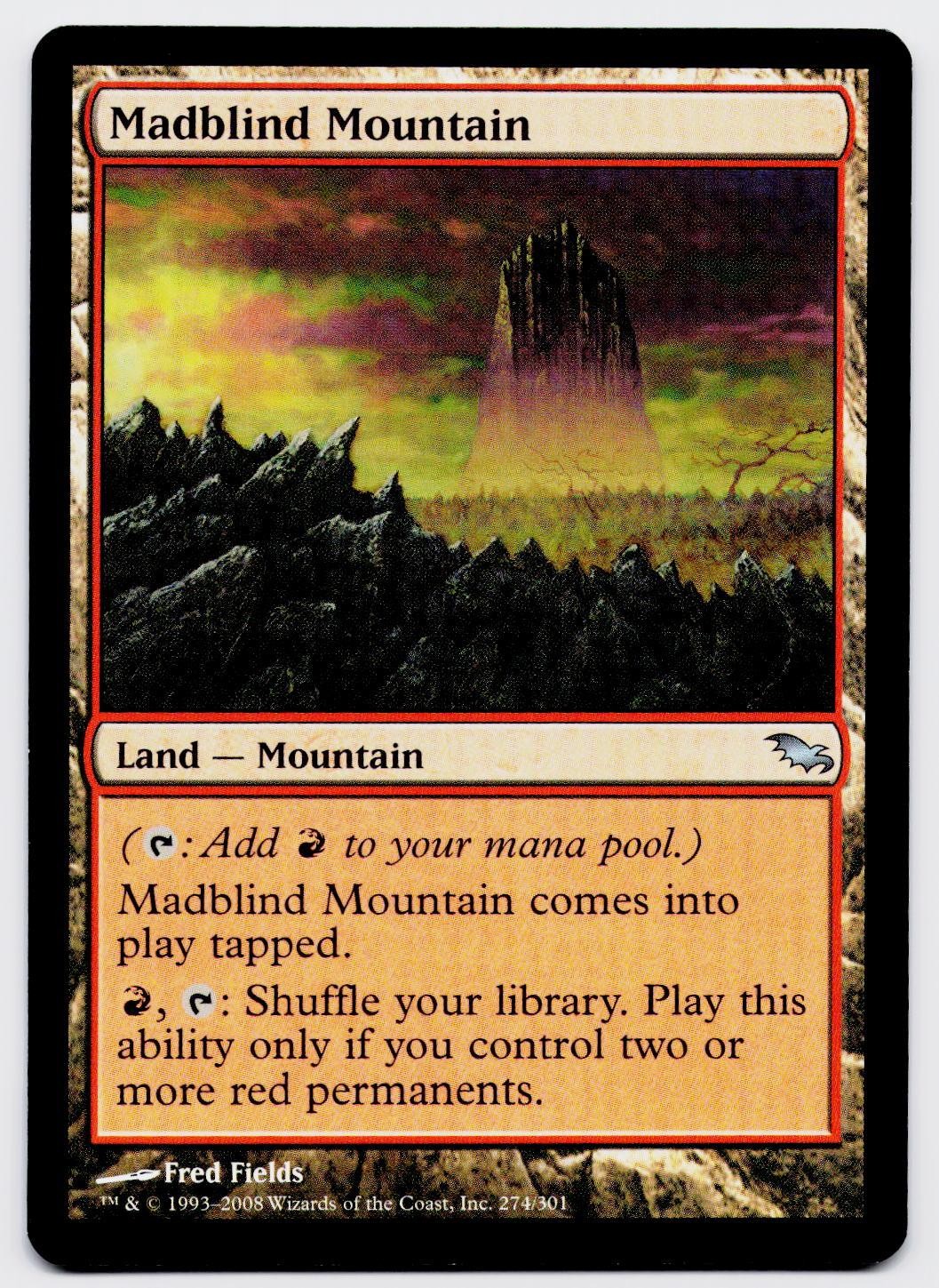 MADBLIND MOUNTAIN UC SHADOWMOOR 274 MAGIC: THE GATHERING NM/M
