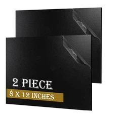 2 Pack ABS Plastic Sheet 8” x 12” x 1/8" Black,Phiowocx 3mm Thick Rigid Plast...