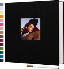 Photo Album Self Adhesive 3x5 4x6 5x7 8x10 Pictures Linen Cover 40 Blank Pages