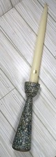 Vtg Hallmarked VICNI UNIQUE Brass Candlestick Candle Holder 6.5 In