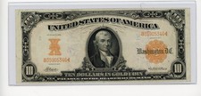 1907 $10 GOLD CERTIFICATE LARGE SIZE FR1169 VF/XF