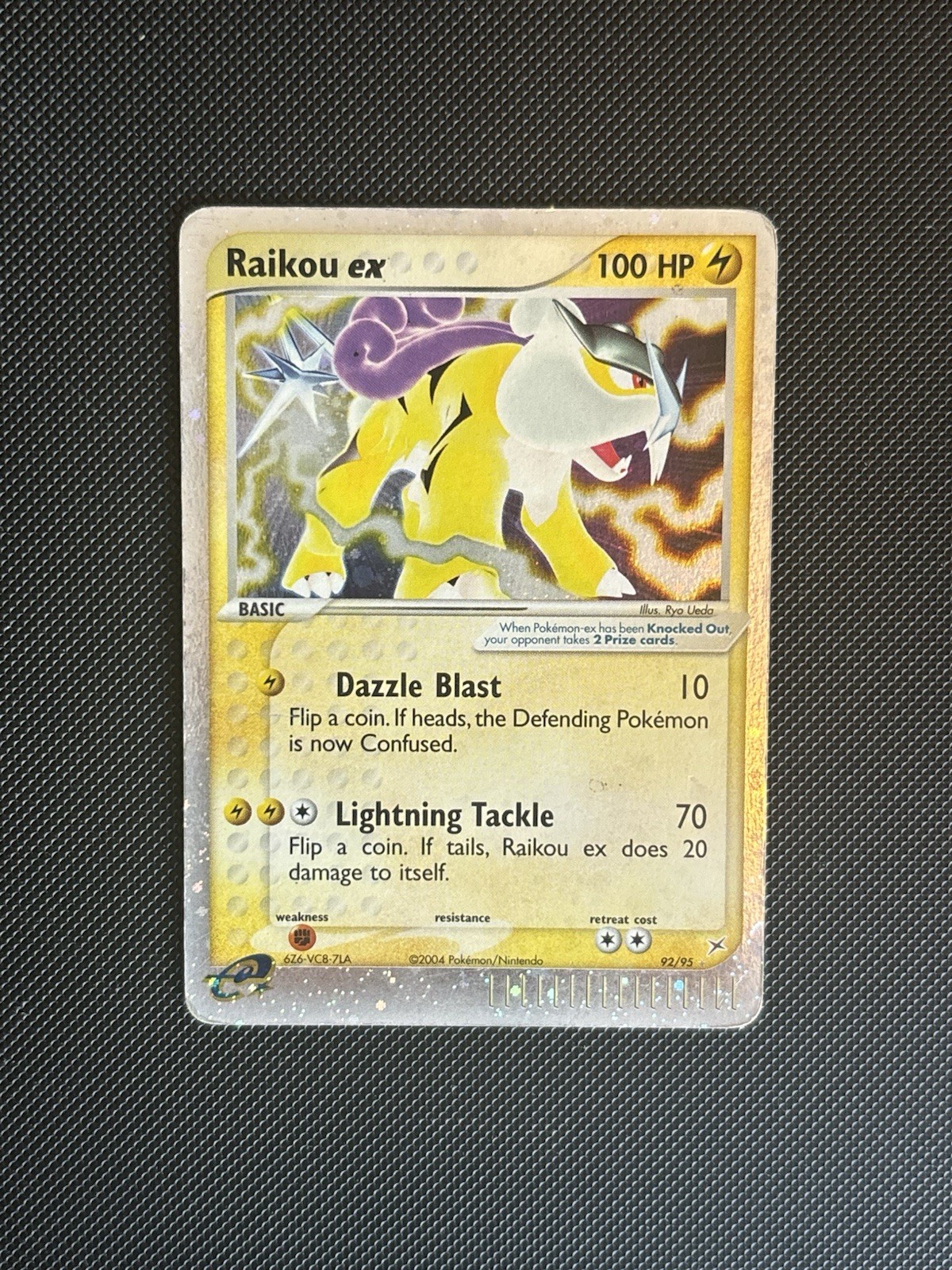 Raikou ex 92/95 Holo Ultra Rare-Pokemon TCG:EX Team Magma v Team Aqua LP/MP