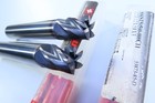 LOT ( 2 ) DATA FLUTE 1/2" SOLID CARBIDE 5 FLUTE END MILLS TOOL CUTTING CUTTERS — photo 2