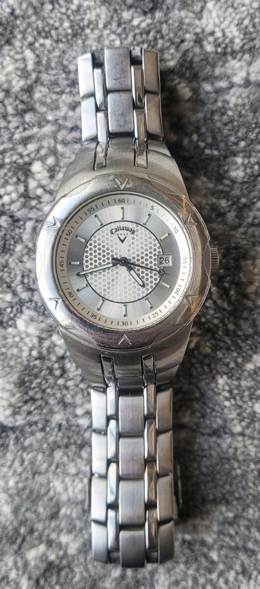 Vintage CALLAWAY Golf Watch CY2006 Quartz 39mm Stainless Steel