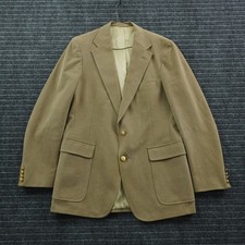 Polo University by Ralph Lauren Blazer Mens M Tan Gold Button Vintage Union USA