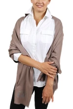 Gianfranco Ferre Taupe Pashmina Scarf