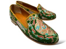 Handmade Embroidered Loafers US-10 EU-40 sole-hard leather. lining-leather
