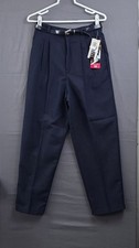 Vintage Briggs New York Womens Sz 10P Pleated Front Navy Blue Dress Pants NWT