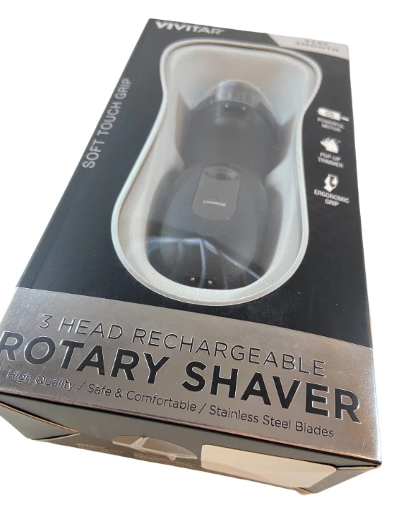 Afeitadora giratoria recargable Vivitar de 3 cabezales, nueva Foto 4 de 4
