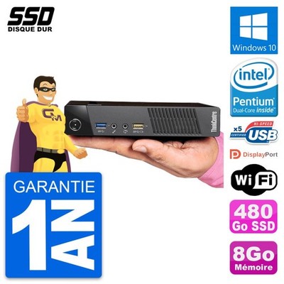 Ultra Mini PC Lenovo M93p Tiny Intel G3220T RAM 8GB SSD 480GB Windows 10 Wifi